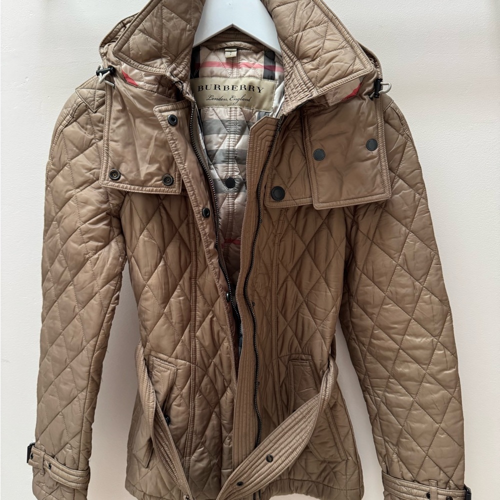 Burberry Quilted Brown Trench Coat